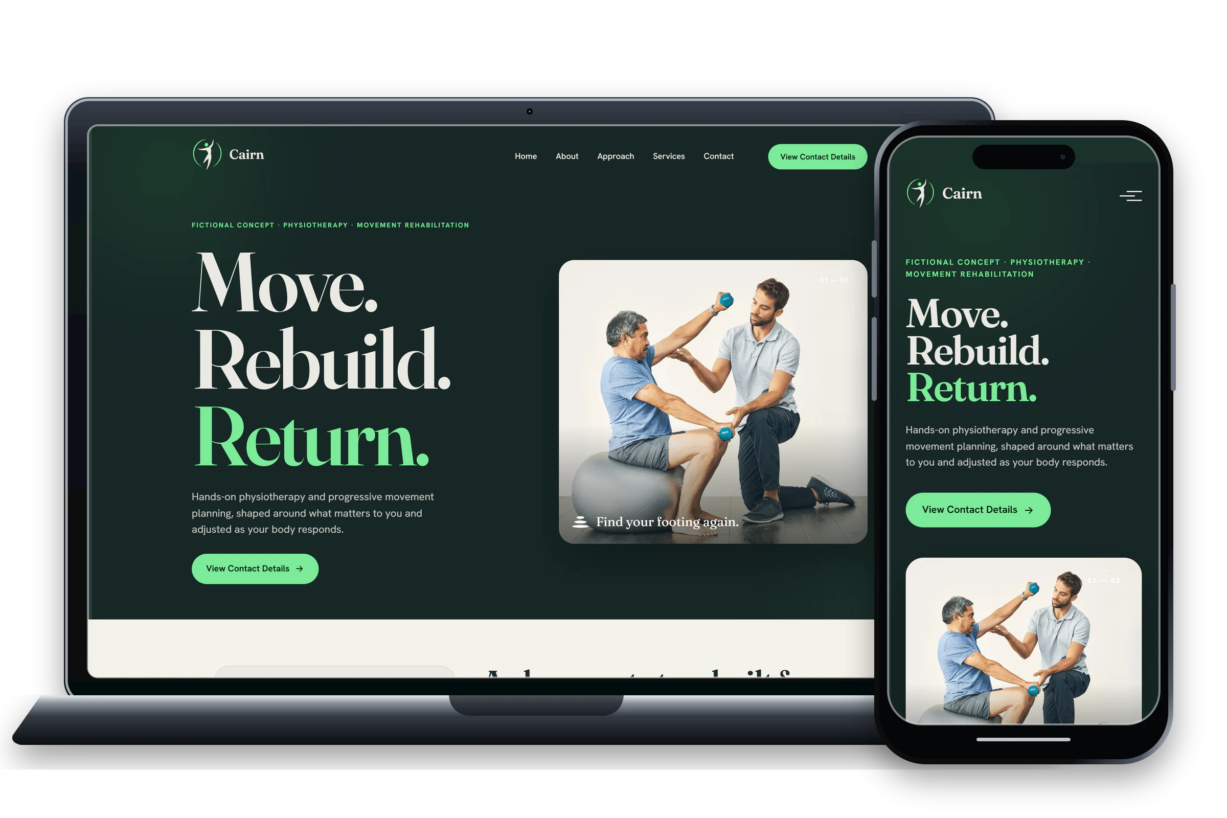 Cairn website design
