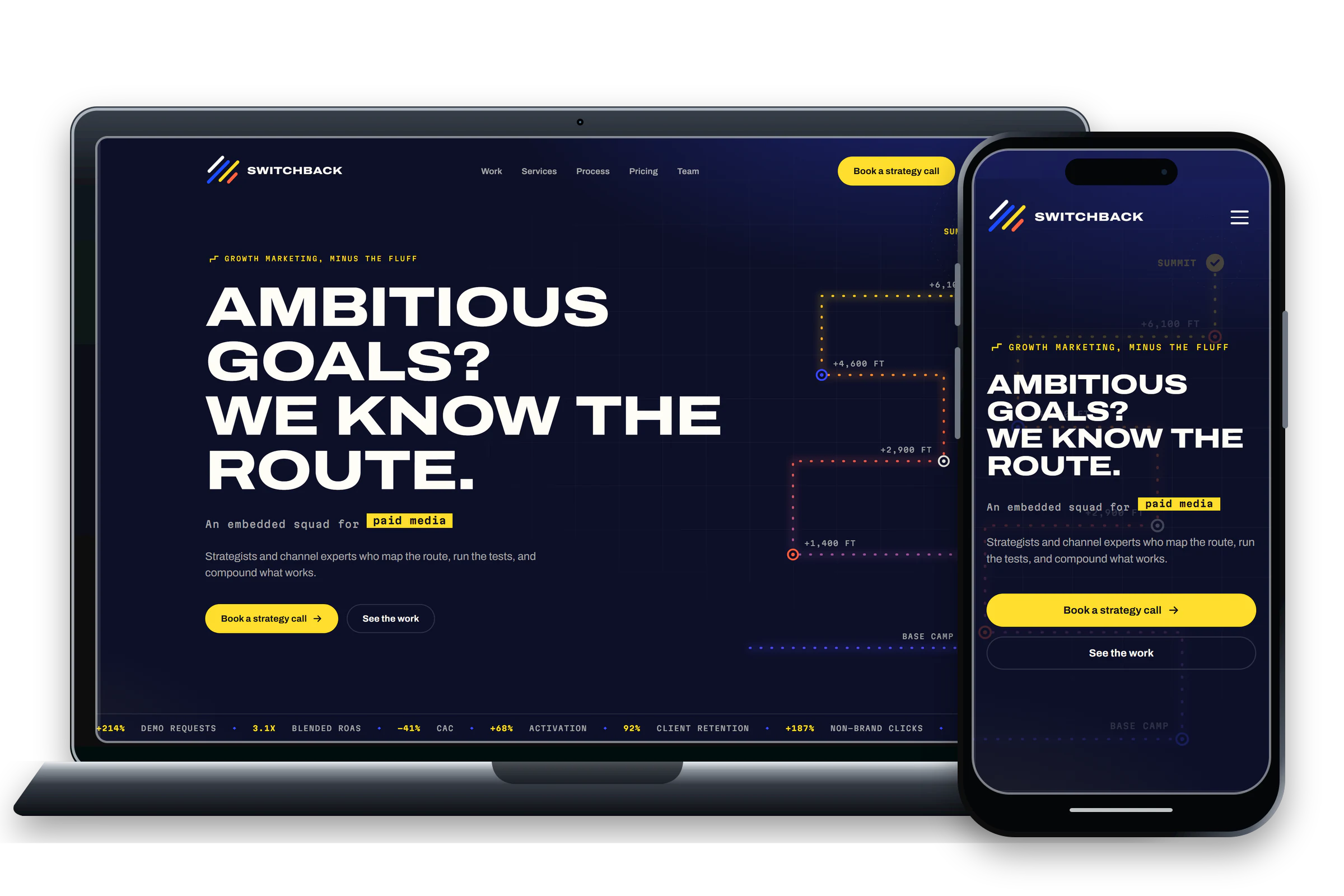Switchback website design