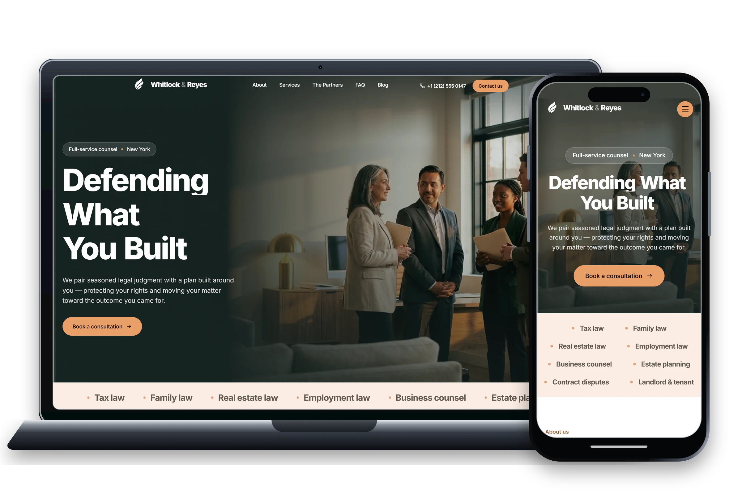 Whitlock & Reyes website design