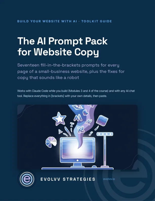 The AI Prompt Pack for Website Copy PDF cover