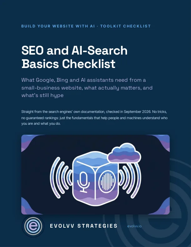 SEO and AI-Search Basics Checklist PDF cover