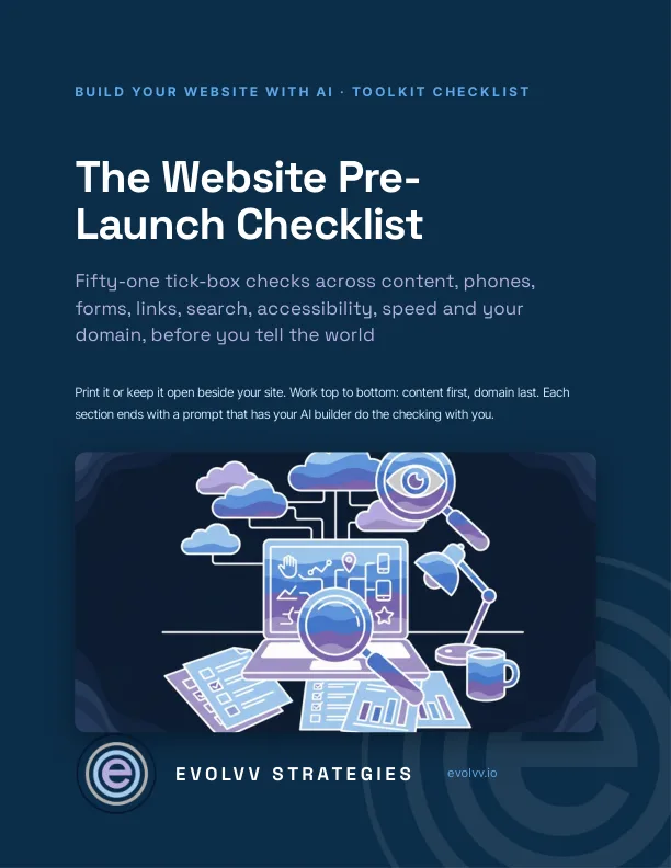 The Website Pre-Launch Checklist PDF cover