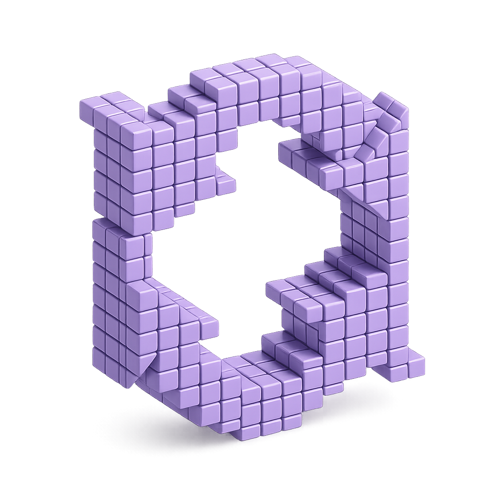 Voxel loop of two arrows chasing each other