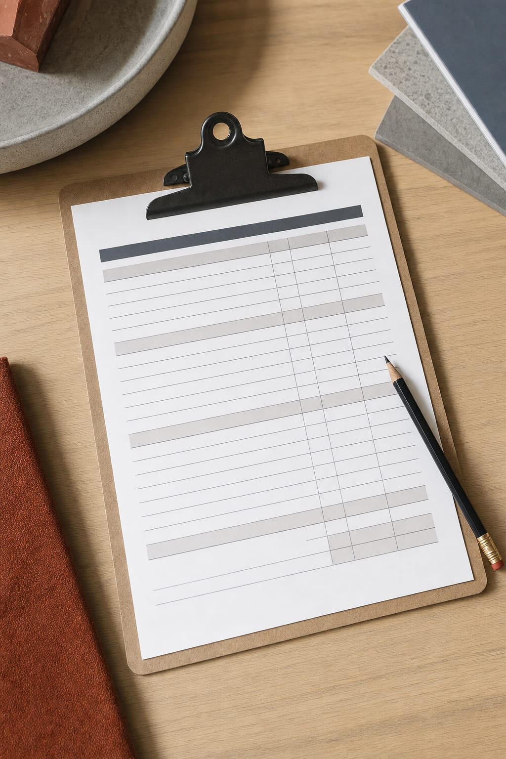The Honest Remodel Budget Worksheet — a printed, line-by-line renovation cost worksheet.